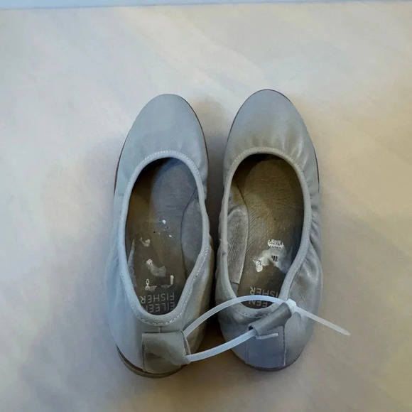Eileen Fisher Notion Ballet Flats Womens Grey Nappa Leather Size 5 1/2 - Picture 2 of 8